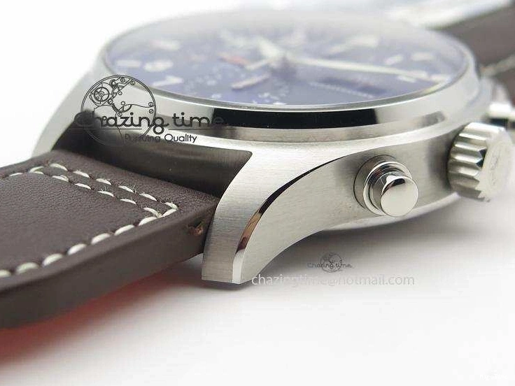 MIROTIME 0219 HighQuality Pilot Chrono 377714 “Le Petit Prince” ZF Best Edition Blue Dial On Brown Leather Strap A 7309